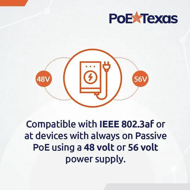 Alt view image 4 of 5 - PoE Texas - PoE Injector - 12 Port Gigabit Passive Midspan Injector - Add or Increase Power Over Ethernet to Your Network for 802.3af or at Devices VoIP Phone, WiFi Access Point, IP Camera and More
