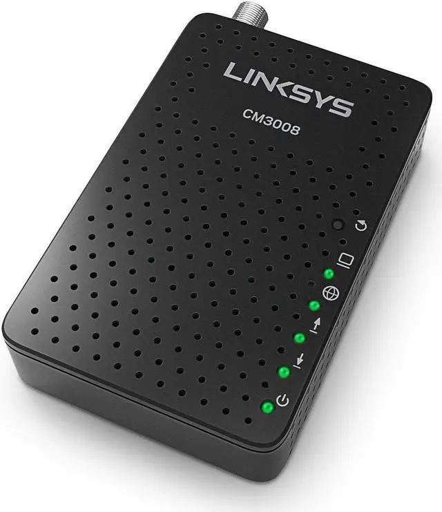 Alt view image 3 of 5 - Linksys DOCSIS 3.0 8x4 Cable Modem Certified with Comcast Xfinity, Spectrum, Cox (CM3008)