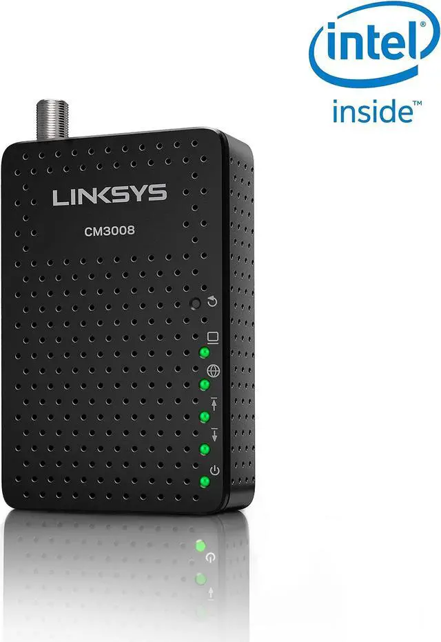 Alt view image 2 of 5 - Linksys DOCSIS 3.0 8x4 Cable Modem Certified with Comcast Xfinity, Spectrum, Cox (CM3008)