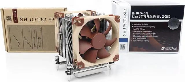 Alt view image 3 of 5 - Noctua NH-U9 TR4-SP3, Premium CPU Cooler for AMD sTRX4/TR4/SP3 (92mm, Brown)