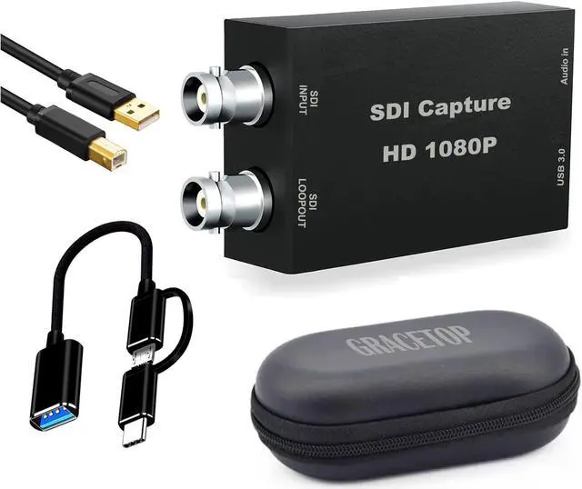 Main image of SDI Capture Card with Loopout, 1080P SDI to USB 3.0 Video Capture Card, SDI to USB Capture Card for Game Streaming Video Recording for Windows, Linux, OS