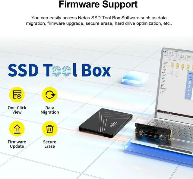 Alt view image 5 of 5 - Netac 1TB PCIe Gen4x4 M.2 SSD Up to 7,300 MB/s NVMe Internal SSD with Aluminum Heatspreader High-Performance Storage for Desktop and Laptop PCs Works with PS5, NV7000-t