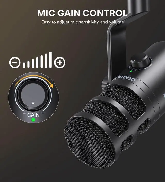 Alt view image 3 of 5 - MAONO USB Microphone for PC, All in One USB Computer Microphone,192kHz/24bit,for Zoom Meeting, Podcasting, Streaming, YouTube, Voice Over, (AUA04&PD100U)