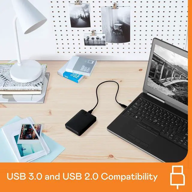 Alt view image 5 of 5 - WD 5TB Elements Portable External Hard Drive for Windows, USB 3.2 Gen 1/USB 3.0 for PC & Mac, Plug and Play Ready - WDBU6Y0050BBK-WESN
