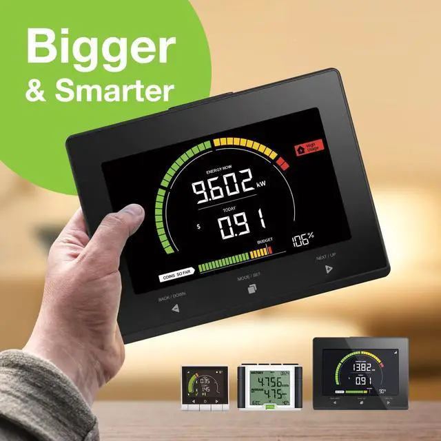 Alt view image 2 of 5 - efergy Elite-Max Display Kit 7.9 Color Energy Monitor No WiFi Required. Data Download Direct from The Monitor