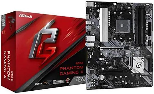 ASRock B550 Phantom Gaming 4 Supports AMD AM4 Socket Ryzen