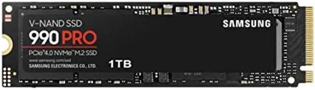 Main image of SAMSUNG 990 Pro 1TB Gen4 NVMe SSD 7450MB/s 6900MB/s R/W 1550K/1200K IOPS 600TBW 1.5M Hrs MTBF for PS5 5yrs