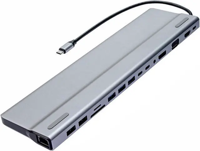Main image of USB C Docking Station 15 in 1, Docking Station 3 Monitors with HDMI/DP/VGA, Ethernet, USB, SD/TF, Jack, Laptop Docking for PS4, Xbox, Switch, iPhone and More(1501P)