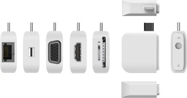 Alt view image 4 of 5 - j5create USB-C Multi-Display Modular Hub | HDMI x 2, Mini DisplayPort, VGA, PD 100W, RJ-45 Ethernet, USB-A x 2, USB Type-C x 1, SD Card Reader for MacBook Pro/Air, iPad Pro 2021/2020/2018 (JCD389)