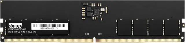 KLEVV DDR5 32GB (1x32GB) 5600MHz CL46 A-DIE 1.1V UDIMM Desktop Ram 