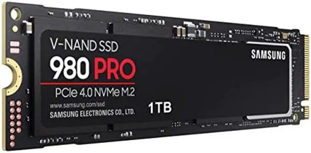 Alt view image 2 of 5 - SAMSUNG 980 PRO SSD 1TB PCIe 4.0 NVMe Gen 4 Gaming M.2 Internal Solid State Drive Memory Card , Maximum Speed, Thermal Control MZ-V8P1T0B/AM