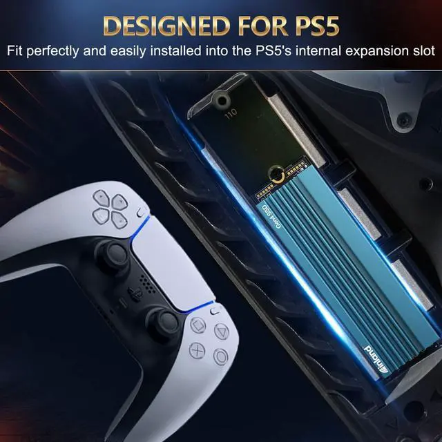 Alt view image 3 of 5 - INLAND 1TB Gaming Performance Plus NVMe Internal Gaming SSD Solid State Drive with Heatsink Optimized for PS5 - Gen4 PCIe, M.2 2280, DRAM Cache, 176-Layer TLC 3D NAND Flash, Up to 7000MB/s