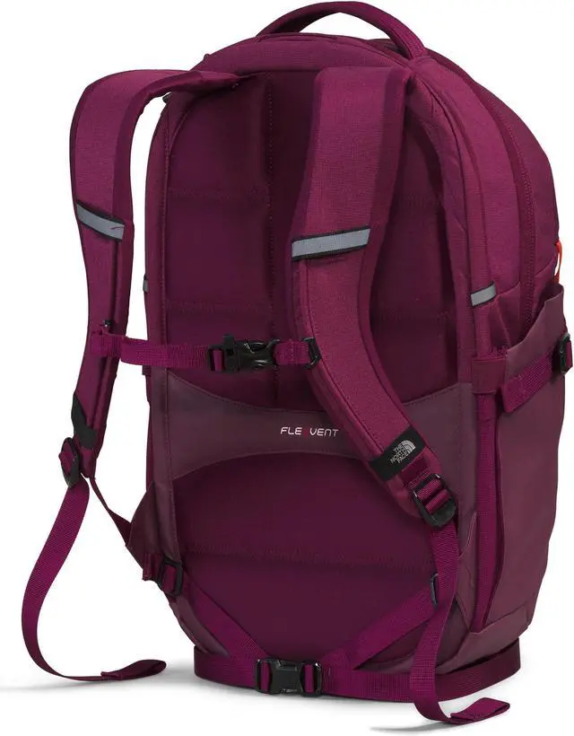 Alt view image 3 of 5 - The North Face Women's Recon Everyday Laptop Backpack, Boysenberry Light Heather/Fiery Red, One Size