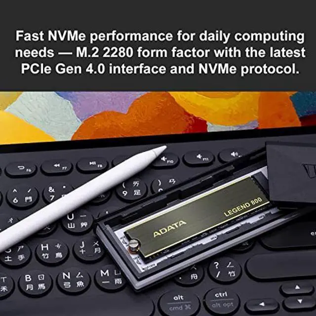 ADATA 2TB SSD Legend 800, NVMe PCIe Gen4 x 4 M.2 2280 ADATA 2TB SSD Legend 800, NVMe PCIe Gen4 x 4 M.2 2280