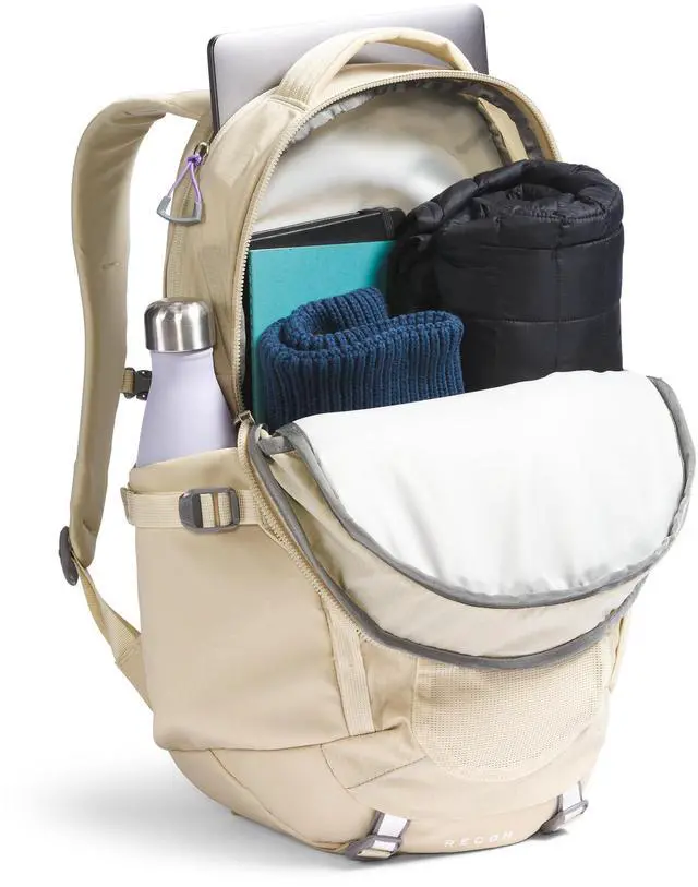 Alt view image 5 of 5 - The North Face Women's Recon Everyday Laptop Backpack, Gravel/Optic Violet, One Size