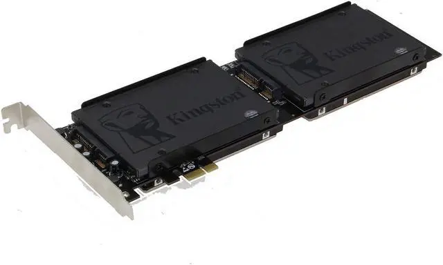 Alt view image 2 of 5 - Sedna - PCI Express Quad 2.5 Inch SATA SSD Controller Card (with Built in Power Circuit, no Need SATA Power Connector) (SSD/HDD not Included)