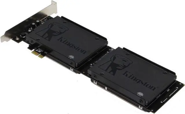 Alt view image 4 of 5 - Sedna - PCI Express Quad 2.5 Inch SATA SSD Controller Card (with Built in Power Circuit, no Need SATA Power Connector) (SSD/HDD not Included)