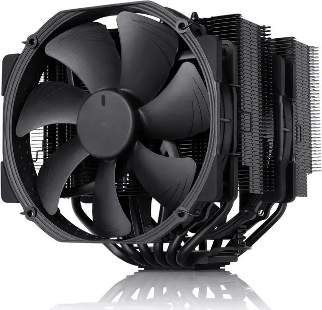 Alt view image 2 of 5 - Noctua NH-D15 chromax.Black CPU Cooler with NA-HC4 chromax.Black Heatsink Covers