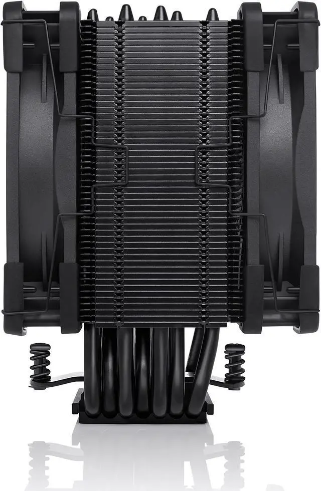 Alt view image 4 of 5 - Noctua NH-U12A chromax.Black CPU Cooler with NA-HC7 chromax.Black.swap heatsink Cover