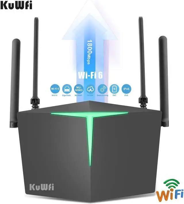 Alt view image 3 of 5 - KuWFi Bundle of Goods Outdoor Wireless WiFi Bridge and WiFi 6 Router