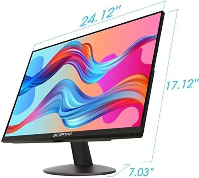 Alt view image 2 of 5 - Sceptre IPS 27-Inch Business Computer Monitor 1080p 75Hz with HDMI VGA Build-in Speakers, Machine Black 2020 (E275W-FPT), 27" IPS 75Hz