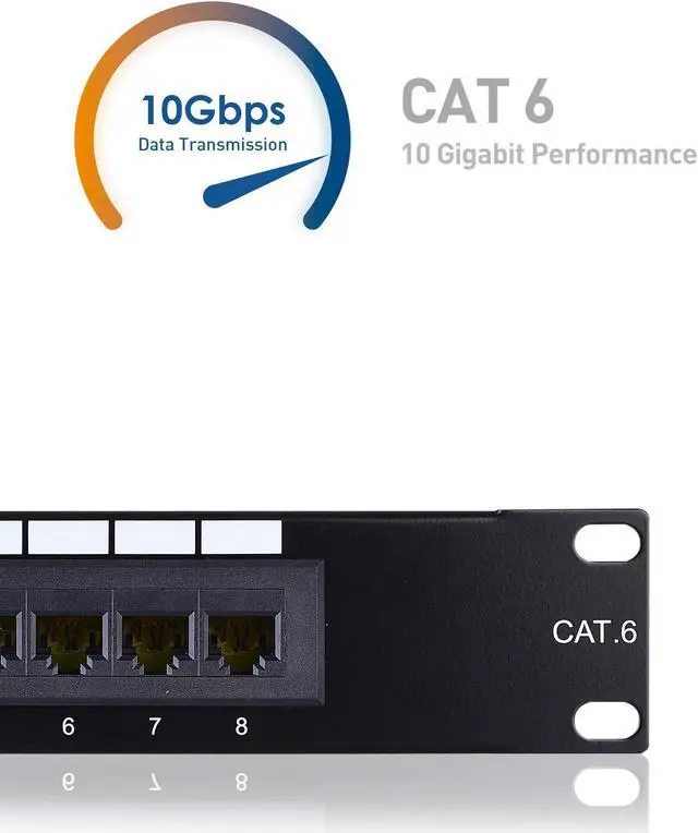 Alt view image 4 of 5 - Cable Matters UL Listed Rackmount or Wall Mount 48 Port Network Patch Panel (Cat6 Patch Panel / RJ45 Patch Panel) & 2U Hinged 19" Wall-Mount Panel Bracket, 55.1 lbs Max Load (2U Rack)