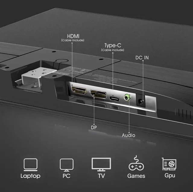 Alt view image 3 of 5 - SANSUI Monitor 24 inch 100Hz IPS USB Type-C FHD 1080P Computer Display Built-in Speakers HDMI DP HDR10 Game RTS/FPS Tilt Adjustable for Working and Gaming (ES-24X3 Type-C & HDMI Cable Included)