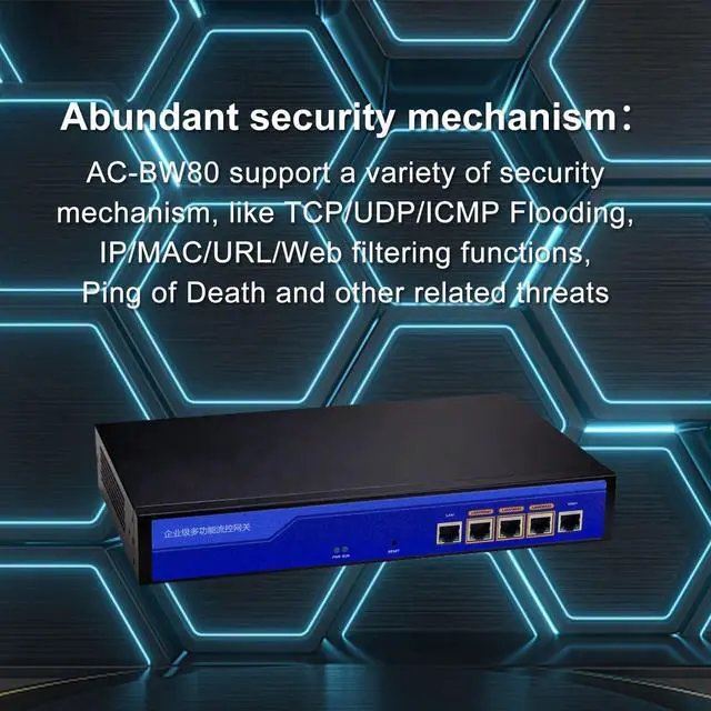 Alt view image 4 of 5 - KuWFI LAN Controller, 5 Port 10/100/1000Mbps RJ45 Ports Wireless Aceess Control WLAN Controller AP Management Indoor Outdoor in Wall AP Manage 128PCS Wireless APs, Access 80users in The Same Network