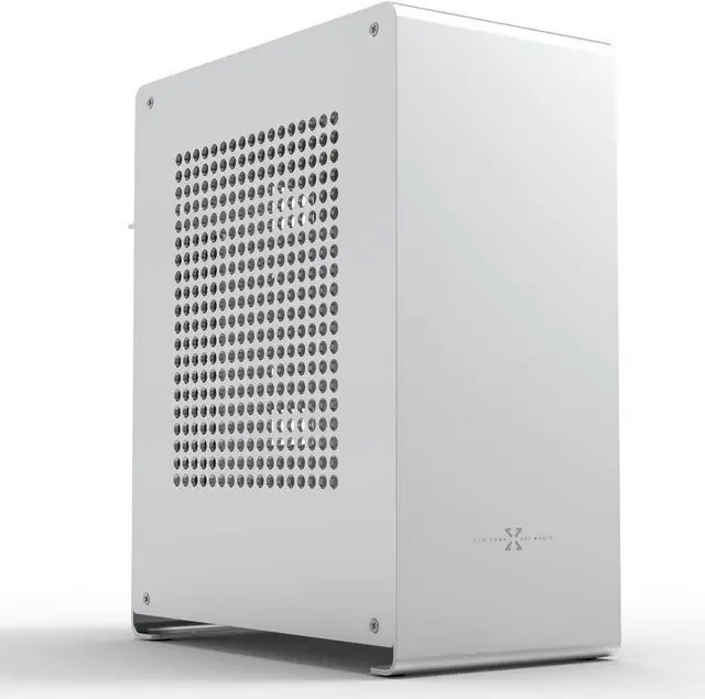 Alt view image 3 of 5 - ZZEW A1P Mini-ITX Case, Micro ITX PC Case, Mini Computer Case in Silver Color, Full Aluminum Small Gaming Case with 3.0 Dual Reverse PCI Riser Cable