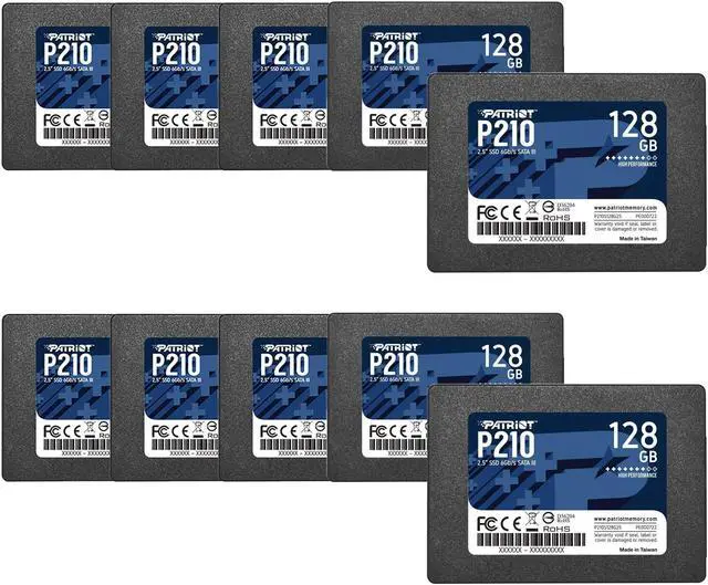 Main image of Patriot P210 SATA 3 128GB SSD 2.5 Inch Internal Solid State Drive 10 Pack, Lot of 10 - P210S128G2510