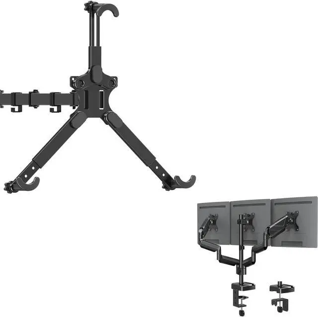 Main image of MOUNTUP Universal VESA Mount Adapter Kit Bundle with Triple Monitor Desk Mount for Three Max 27 Inch Computer Screen, 4.4-19.8lbs