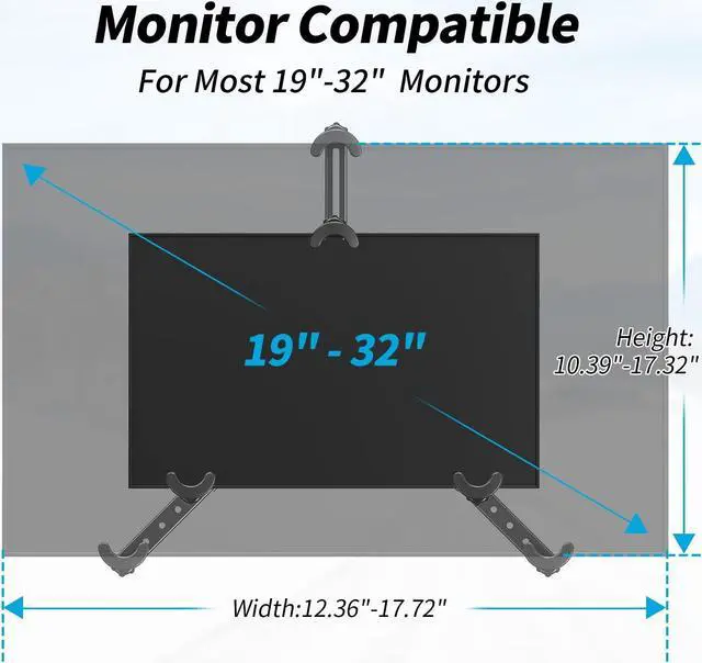Alt view image 3 of 5 - MOUNTUP Universal VESA Mount Adapter Kit Bundle with Triple Monitor Desk Mount for Three Max 27 Inch Computer Screen, 4.4-19.8lbs