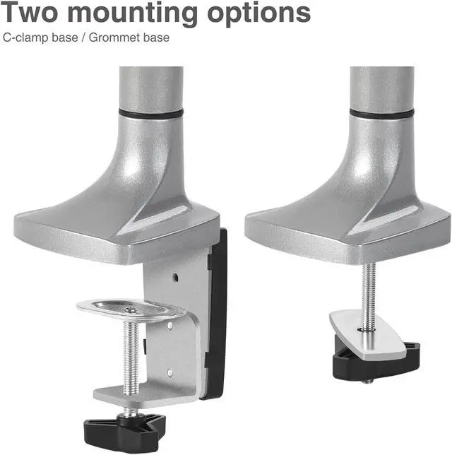 Alt view image 5 of 5 - SIIG Single Monitor Desk Mount with Premium Gas Spring for 13 to 32 Inch Flat & Curved Screens, VESA, Articulating Monitor Stand (CE-MT2D12-S1)