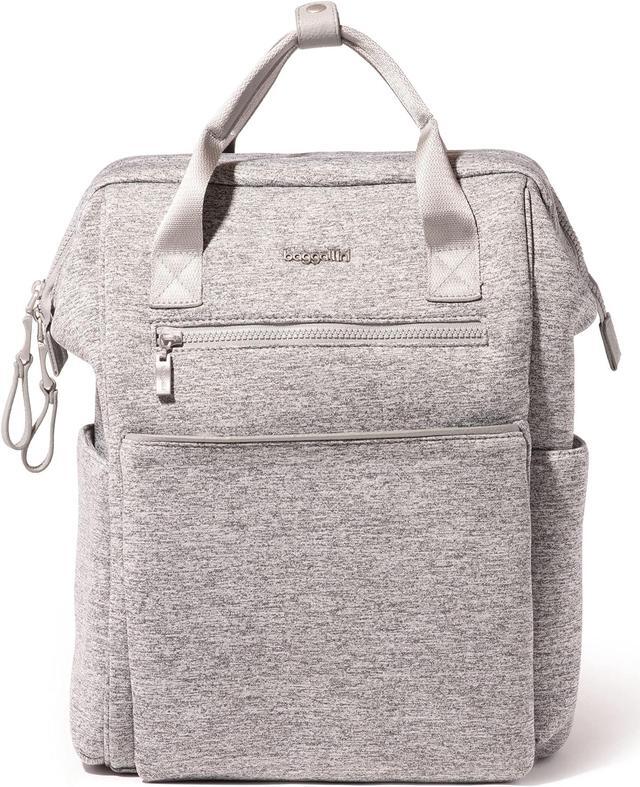 Main image of Baggallini Soho Backpack - Travel Laptop Backpack for Women - Lightweight Water-Resistant Luggage Bag, Heather Grey Neoprene