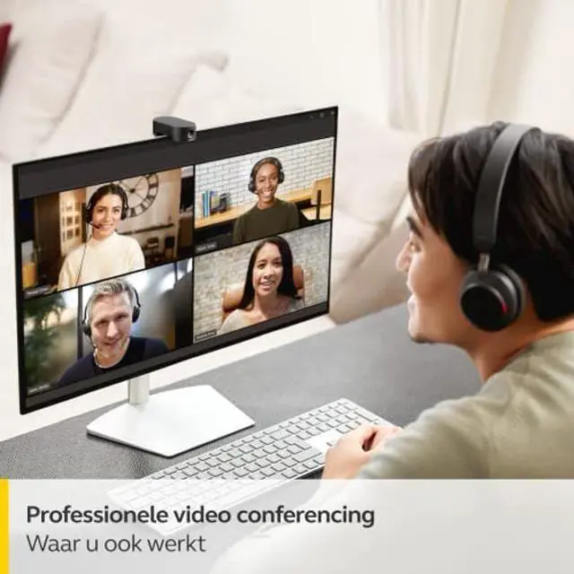 Alt view image 2 of 5 - Jabra PanaCast 20 4K Video Conferencing Camera - Flexible Plug & Play Personal Video Solution Computer Webcam with AI-Powered 4K Ultra-HD, Intelligent Zoom, and Lighting Optimization - Black