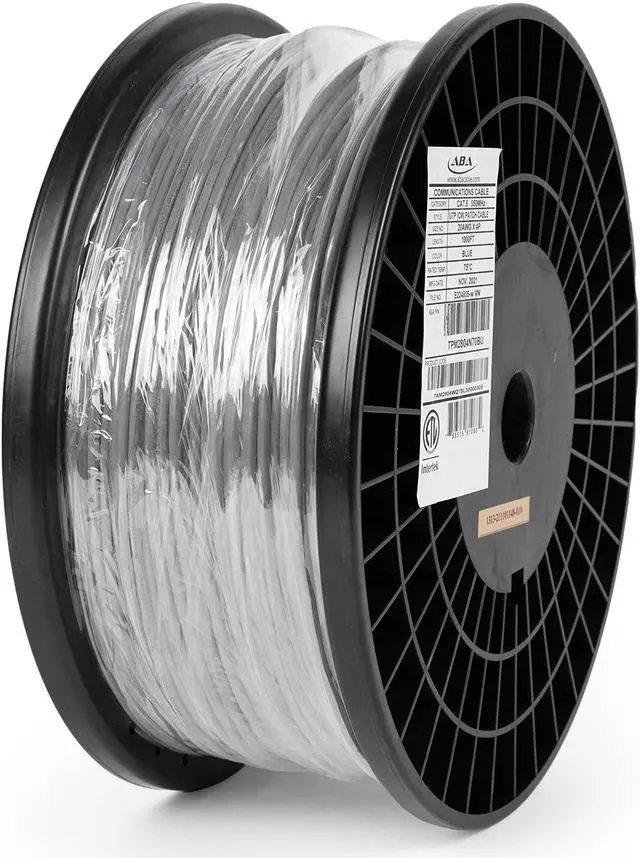 Main image of Elite Cat6 Stranded 28AWG (cm Rated) - Ultra Slim Ethernet, 1000ft, Unshielded Twisted Pair (UTP), Pure Stranded Copper, UL Listed, Ultra Flexible, Reel, Grey | Create Custom Patch Cables