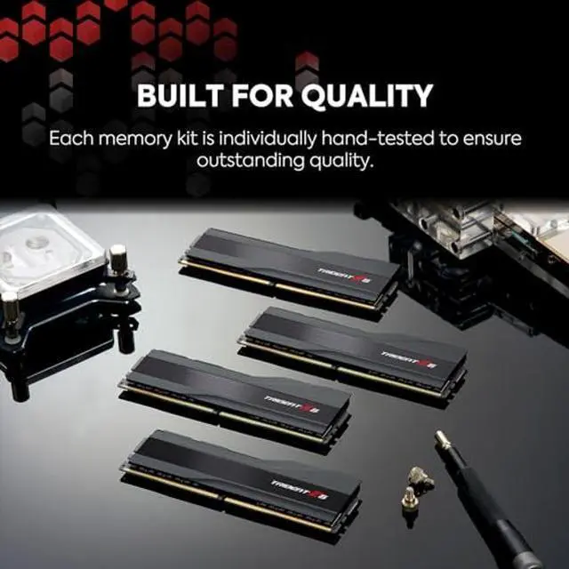 Alt view image 4 of 5 - G.SKILL Trident Z5 Series (Intel XMP 3.0) DDR5 RAM 32GB (2x16GB) 6400MT/s CL32-39-39-102 1.40V Desktop Computer Memory UDIMM - Matte Black (F5-6400J3239G16GA2-TZ5K)