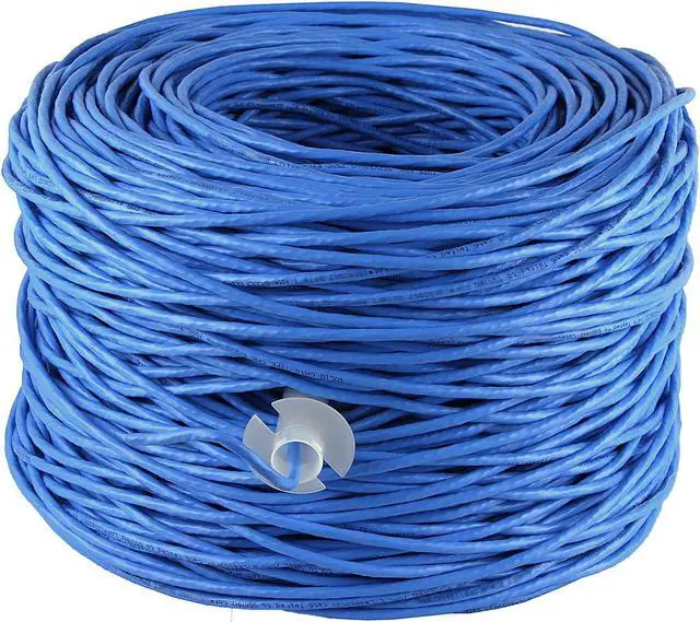 Alt view image 3 of 5 - FiveStarCable Cat6 CMR 1000 Ft 23AWG Riser Rated Solid Bare Copper Cable 4 Twisted Pair UTP Bulk Ethernet Router Network POE Security Camera Cable LAN Cable PVC Blue