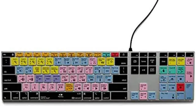 Alt view image 4 of 5 - Pro Tools - Backlit Pro Aluminum Keyboard - macOS - US - Avid Pro Tools Shortcut Keyboard with Color-Coded Keys, No Fading, USB Wired, Compatible with Logic Pro & MacBook Pro