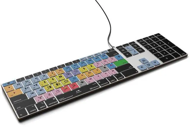 Alt view image 3 of 5 - KB Covers Avid Media Composer Keyboard | Backlit Pro Aluminum Editing Keyboard for macOS Wired & Wireless Options | Color-Coded Shortcuts for Faster and Smarter Video Editing