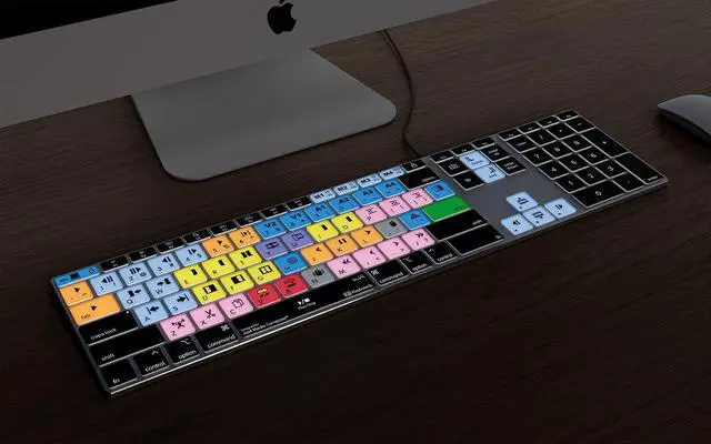 Alt view image 4 of 5 - KB Covers Avid Media Composer Keyboard | Backlit Pro Aluminum Editing Keyboard for macOS Wired & Wireless Options | Color-Coded Shortcuts for Faster and Smarter Video Editing