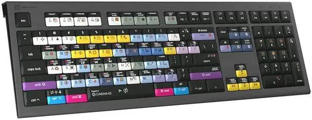 Alt view image 4 of 5 - Logickeyboard Designed for Maxon Cinema 4D R21 Compatible with macOS - Astra 2 Backlit Keyboard # LKB-C4DB-A2M-US