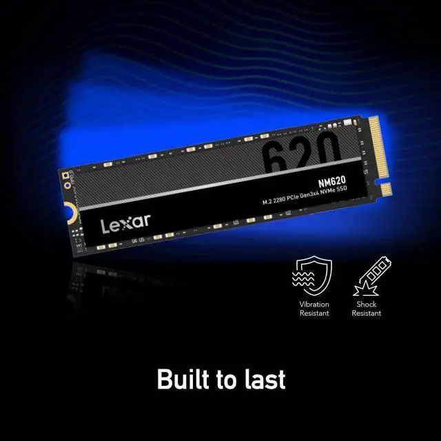 Alt view image 5 of 5 - Lexar NM620 SSD 2TB PCIe Gen3 NVMe M.2 2280 Internal Solid State Drive, Up to 3300MB/s Read, for Gamers and PC Enthusiasts (LNM620X002T-RNNNU)