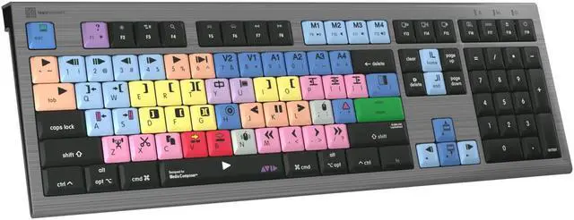 Alt view image 3 of 5 - Logickeyboard Backlit 'Astra2' Designed for use with Avid Media Composer on Mac * 'Classic' Layout * p/n LKB-MCOM4-A2M-US
