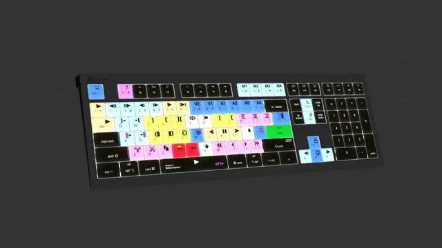 Alt view image 4 of 5 - Logickeyboard Backlit 'Astra2' Designed for use with Avid Media Composer on Mac * 'Classic' Layout * p/n LKB-MCOM4-A2M-US