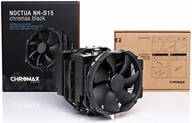 Alt view image 4 of 5 - Noctua NH-D15 chromax.Black, Dual-Tower CPU Cooler (140mm, Black)