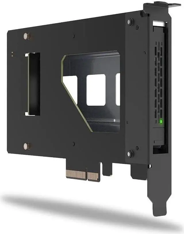 Main image of ICY DOCK U.2 / U.3 NVMe PCIe 4.0 Removable SSD (7mm) Mobile Rack Adapter Card Enclosure for PCIe Expansion Slot | ExpressSlot MB111VP-B