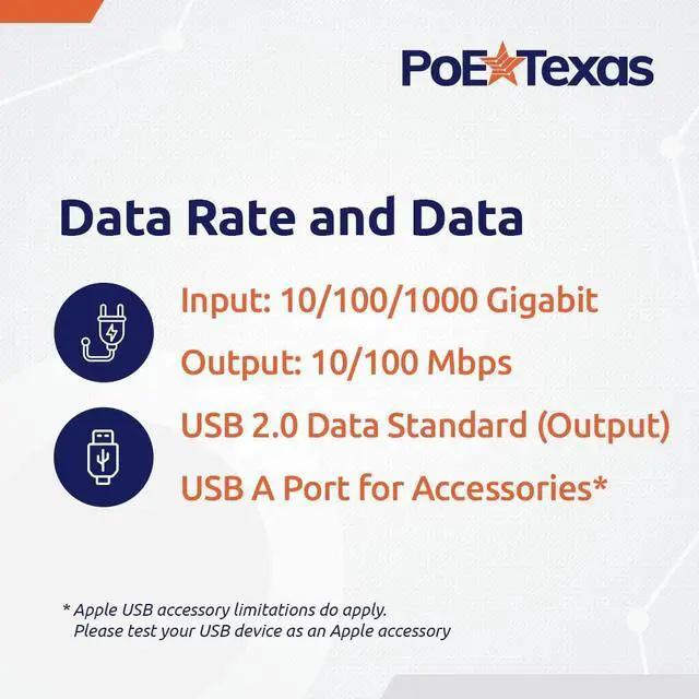 Alt view image 4 of 5 - PoE Texas PoE+ Power Over Ethernet to USB-C Converter - 10/100 Mbps PoE to USB C PoE+ Adapter with USB-A Port - for Apple iPad Pro, Google Surface Pro/Go, Samsung Tab Tablets, POS Stations, Kiosks
