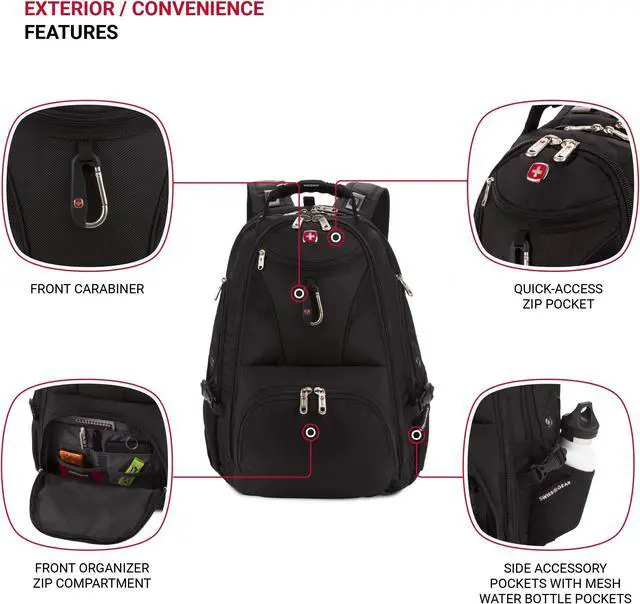Alt view image 3 of 5 - SwissGear 5977 ScanSmart Laptop Backpack, Black, 17-Inch