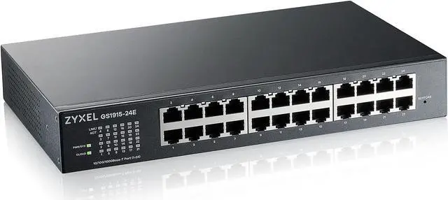 Main image of Zyxel 24-Port GbE Ethernet Switch | Smart-Hybrid Mode | Optional Nebula Cloud | Rackmount | Fanless [GS1915-24E]